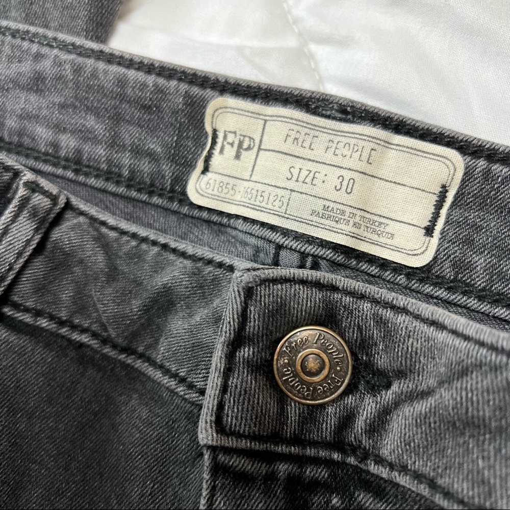 Free People Ruffle Super Flare Jeans - Picture 4 of 6
